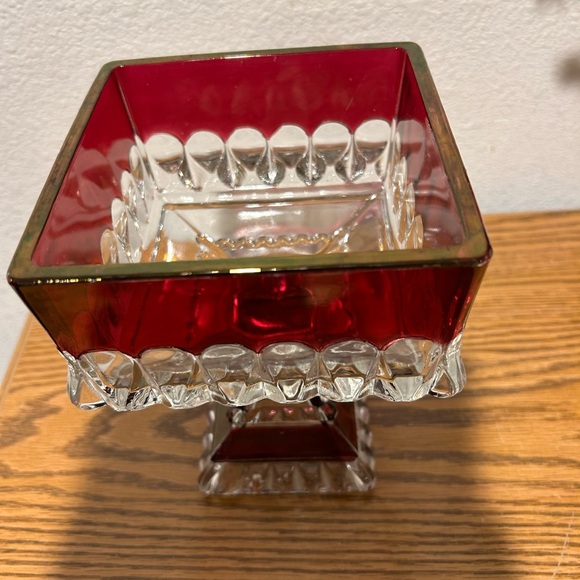 Westmoreland Ruby Red Glass Candy Dish/Compote - Picture 4 of 6